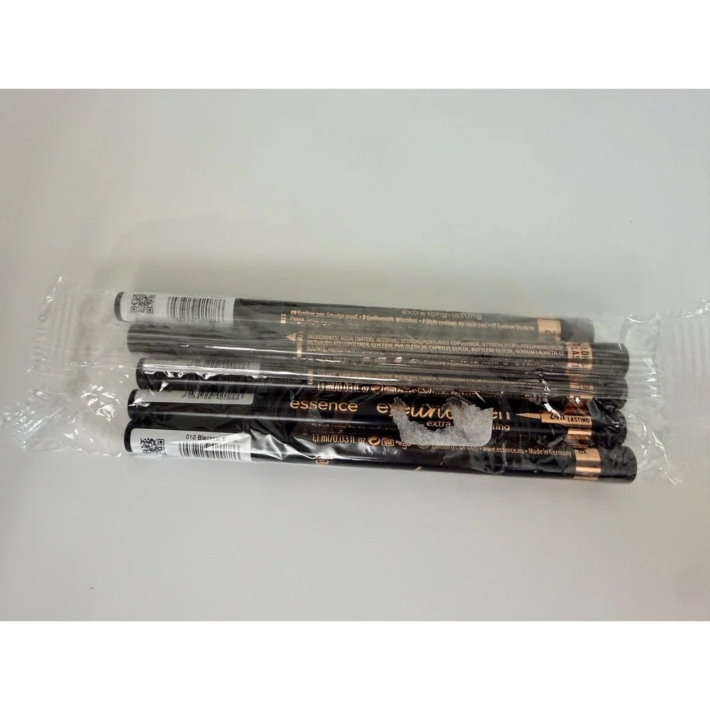 Essence Eyeliner Pen Women 5 Pack 010 Blackest Black 24H Long-Lasting NWT
